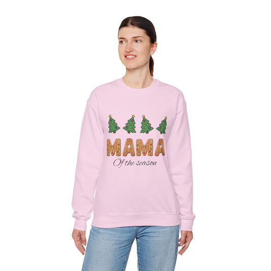 Mama of the Season Sweatshirt — Christmas Tree Gingerbread Holiday Crewneck